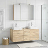 Bathroom Furniture Set 4 pcs Sonoma Oak 3406817