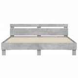 Bed Frame Concrete Grey Engineered Wood Double Modern Bed Frame 3207395