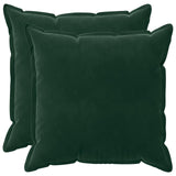 Cushion with Pillow HOUTEN 2 pcs Dark Green Velvet 936269