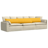 Sofa Pillows 2 pcs Light Yellow 200 x 40 cm Corduroy Fabric 42013909