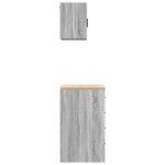 ZNTS Garage Cabinets 2 pcs Grey Sonoma Engineered Wood 3328328