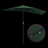 Garden Parasol Green 294 x 150 x 223 cm Polyester and Steel 42003260