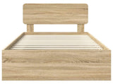 Bed Frame with Headboard Sonoma 100 x 200 cm Solid Pine Wood 3412116