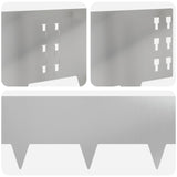 Lawn Edging 30 pcs 100 x 25 cm Steel Silver 8008619