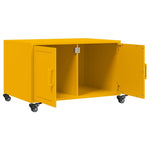 ZNTS Coffee Table Mustard Yellow 68x50x43.5 cm Steel 846689