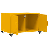 ZNTS Coffee Table Mustard Yellow 68x50x43.5 cm Steel 846689