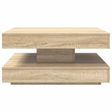 Coffee Table 360-Degree Rotatable Sonoma Oak 70x70x34.5 cm 858481
