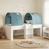 Bed with Tunnel 4 pcs White and Light Blue Engineered Wood 3423546