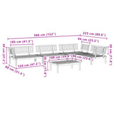 5 Piece Garden Pallet Sofa Set Solid Wood Acacia 3209316