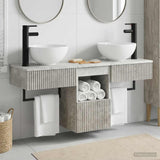 Bathroom Furniture Set 3 pcs Concrete Grey Engineered Wood 3405590