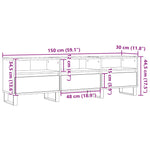 ZNTS TV Cabinet Artisan Oak 150x30x44.5 cm Engineered Wood 857194