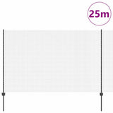 Welded Wire Fence with Post 25 x 1.5 m PVC-Coated Steel 3336610