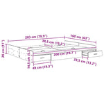 Storage Bed Frame Sonoma oak 160 x 200 cm Engineered wood 3335279