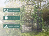 Steel Garden Arch with Gate 61633141