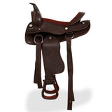 Western Saddle. Headstall&Breast Collar Real Leather 12" Brown 91350