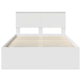 Bed Frame with Headboard White 120 x 200 cm Solid Pine Wood 3410618