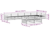 Outdoor Sofa Set 8 pcs Natural Solid Acacia Wood 3373644