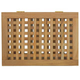 Laundry Basket Natural Solid Teak Wood 340761