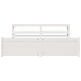 Bed Frame with Headboard without Mattress White 200x200 cm 3306030