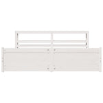 Bed Frame with Headboard without Mattress White 200x200 cm 3306030