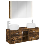 Bathroom Furniture Set 4 pcs Smoked Oak 3407027