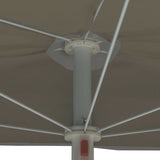Garden Half Parasol with Pole 180x90 cm Sand 315559