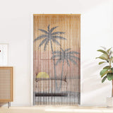 Insect Door Curtain Palm Tree Print 100x220 cm Bamboo 4017446