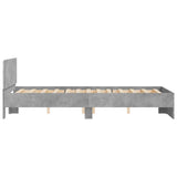 Bed Frame with Headboard and LED Concrete Grey 120x190 cm Small Double 3207640