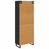 Highboard Black Oak 69.5 x 34 x 180 cm Engineered Wood 3416111