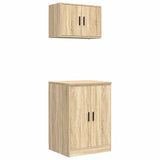 Garage Cabinets 2 pcs Sonoma Oak Engineered Wood 3328307