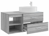 Bathroom Furniture Set 2 pcs Grey Sonoma Engineered Wood 3403933
