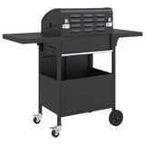 Gas BBQ Grill with 4 Burners Black Powder-coated Steel 3214252