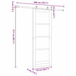 Sliding Door Set Manual ORKDAL Natural and white 78 x 211 cm 3333416