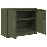 Storage Cabinet Olive Green 90 x 40 x 70 cm Steel 891638