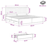 Bed Frame with Storage and Headboard Artisan Oak 180 x 200 cm 3445837