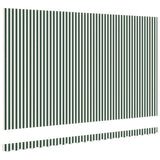 Awning Replacement Fabric Green and White 5 x 3 m Polyester 42000662