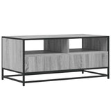 ZNTS Coffee Table Grey Sonoma 100x50x45 cm Engineered Wood and Metal 848787