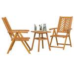 Garden Bistro Set Brown Solid acacia wood 3154120