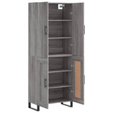Highboard Grey Sonoma 69.5x34x180 cm Engineered Wood 3195817