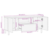 TV Cabinet Black 105x33x46 cm Engineered Wood 4017662