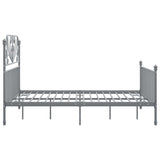 Bed Frame without Mattress Grey Metal 140x200 cm 324852