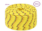 Multipurpose Utility Rope 12 mm 250 m Yellow PP 930 kg Max Load 3473299