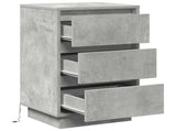 Bedside Cabinet Concrete Grey 39 x 34.5 x 65 cm Engineered wood 869629