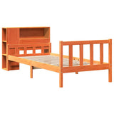 Bookcase Bed without Mattress Wax Brown 75x190 cm Small Single Solid Wood 3322113