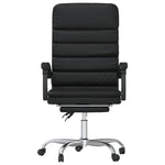 ZNTS Massage Reclining Office Chair Black Faux Leather 349814