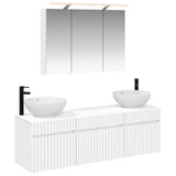 Bathroom Cabinet Set 4 pcs White Engineered Wood 3406615