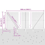 Welded Wire Fence with Spikes 50 x 1.5 m 3353283