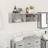 Bathroom Wall Cabinet Concrete Grey 100x25x30 cm Engineered Wood 860097