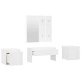Hallway Furniture Set White Engineered Wood 3082062