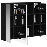 Bathroom Mirror Cabinet Black Oak 73.5 x 16 x 62.5 cm 889168